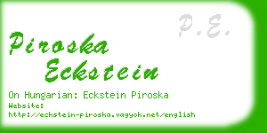 piroska eckstein business card